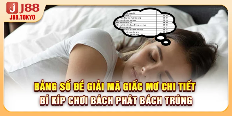 Bảng số đề giải mã giấc mơ chi tiết - Bí kíp chơi bách phát bách trúng